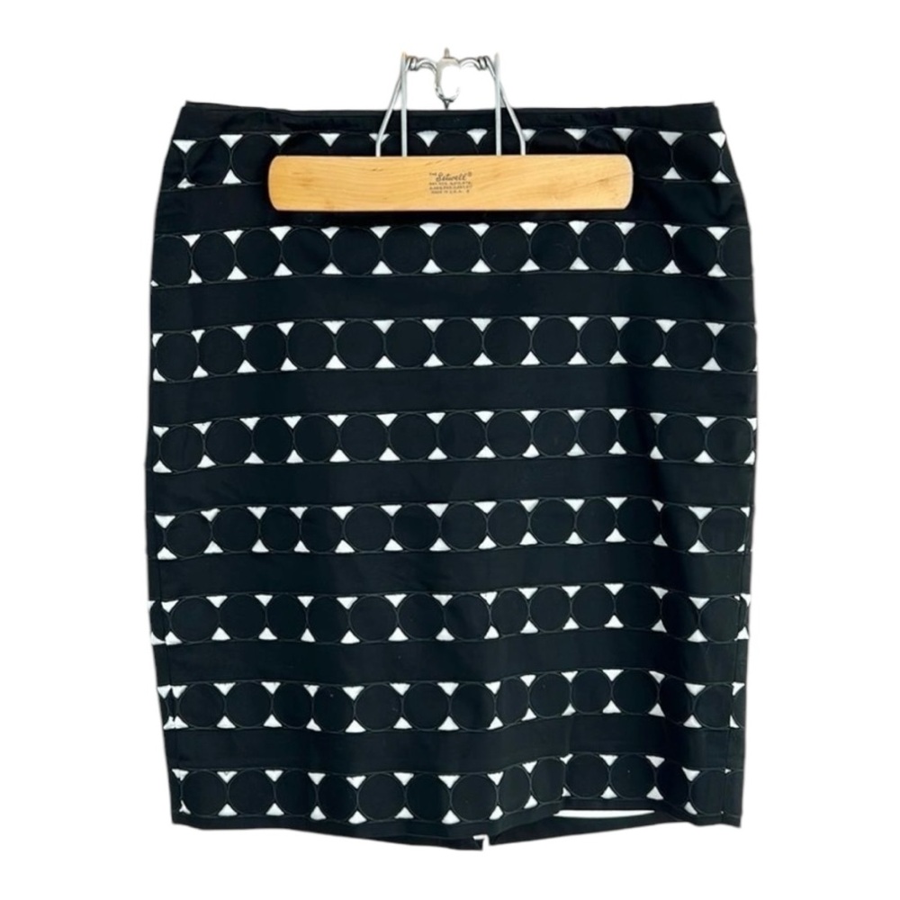 White House Black Market Circle Pattern Pencil Skirt Size 6